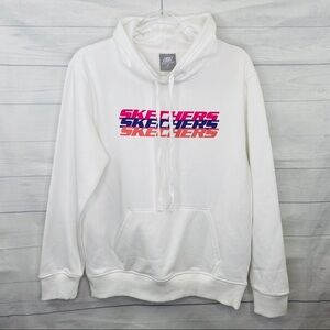 Skechers| White Hoodie with Colorful Logo